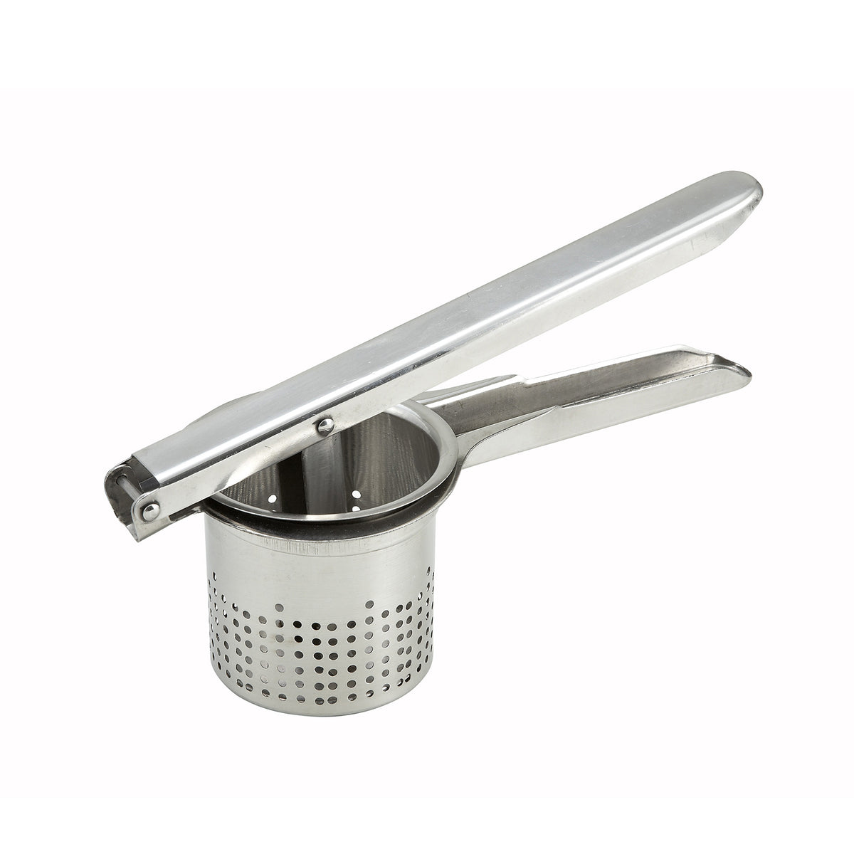 Winco PR-9 Round Stainless Steel Economy Potato Ricer | 0" Wide