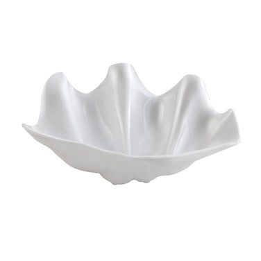 Winco PSBW-5W Shell Bowl, 5 Qt., Abs Plastic, Pearl | 0" Wide