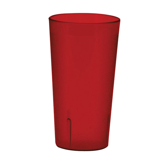 Winco PTP-09R 9.5 oz Pebbled Red Plastic Tumbler, Break-Resistant, Dishwasher Safe - 1 Dozen | 9 oz