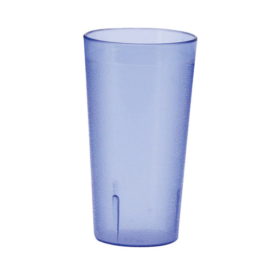 Winco PTP-24B Tumbler- 24 oz (0.71 L) Pebbled Blue Plastic, Break-Resistant, Dishwasher Safe - 1 Dozen