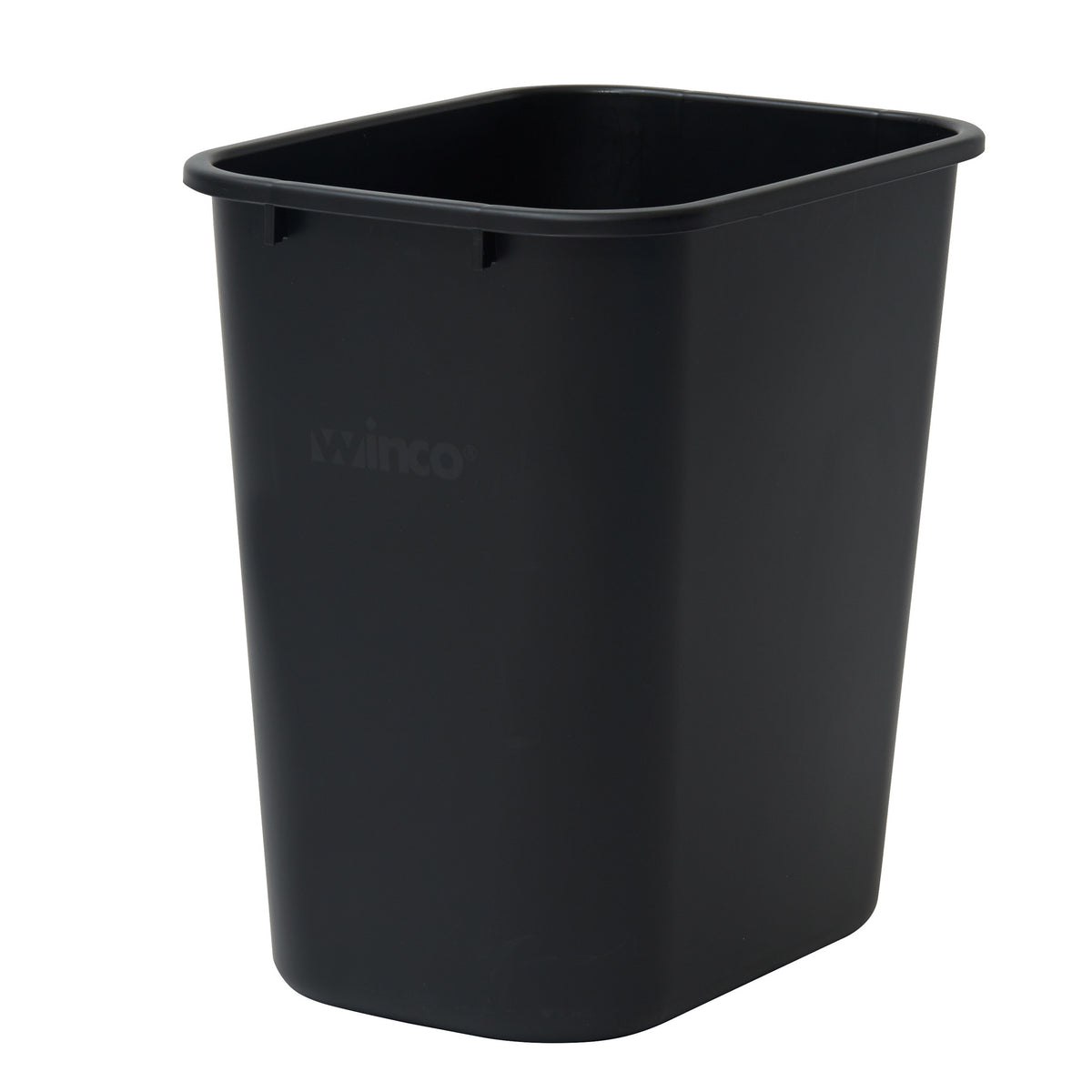 Winco PWR-28K Wastebasket, 28 qt., 14-5/8"W X 10-1/4"D X 15"H, Rectangular, Black | 28 qt = 7 gal
