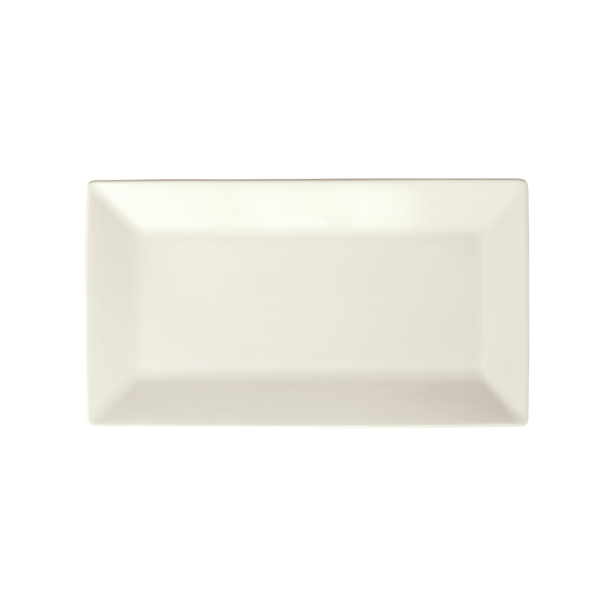 Winco RPR-115-AW Rectangular Porcelain Platter, 11-1/2" W x 6-1/4" D x 1" H, American White, 1 Dozen