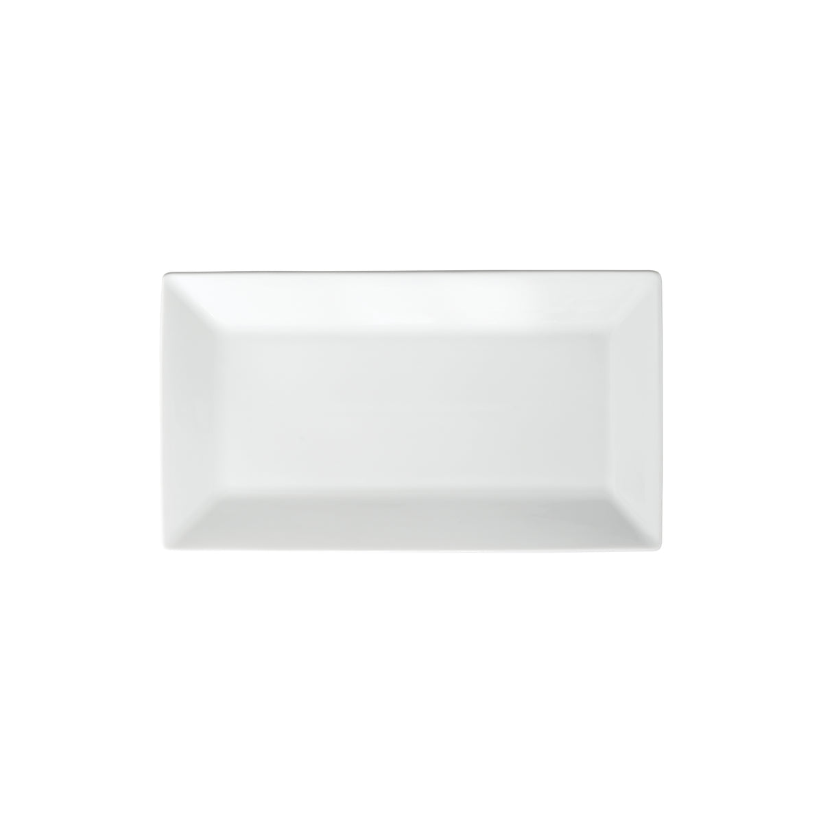 Winco RPR-115 Royalsquare Rectangular Platter, 11.5" L x 6.25" W x 1" H, White Porcelain, 1 Dozen