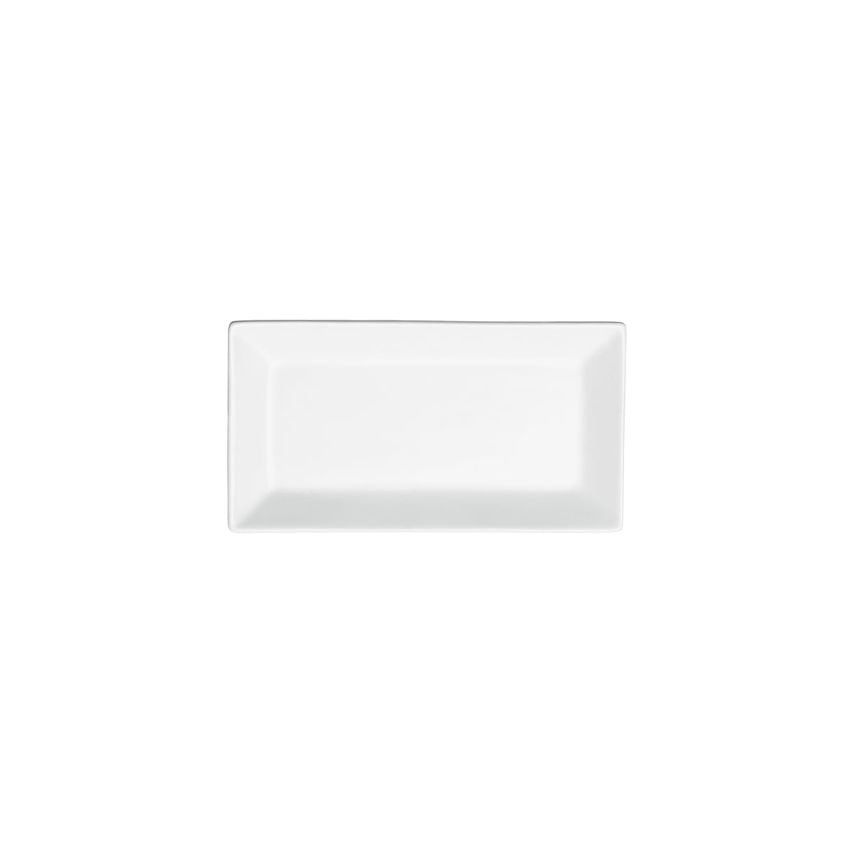 Winco RPR-85 Royalsquare Rectangular Platter, 8.5" L x 4.5" W x 0.75" H, White Porcelain, 1 Dozen