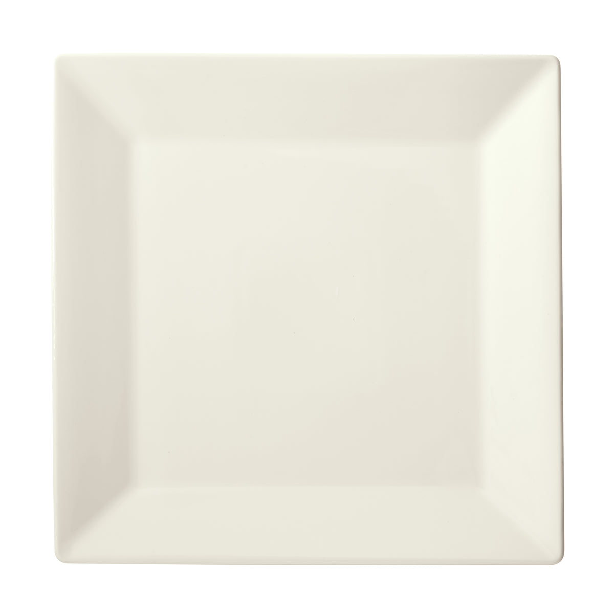 Winco RPS-1125-AW Square China Plate, 11-1/4" x 11-1/4" x 1/2", Porcelain, American White - 1 Dozen