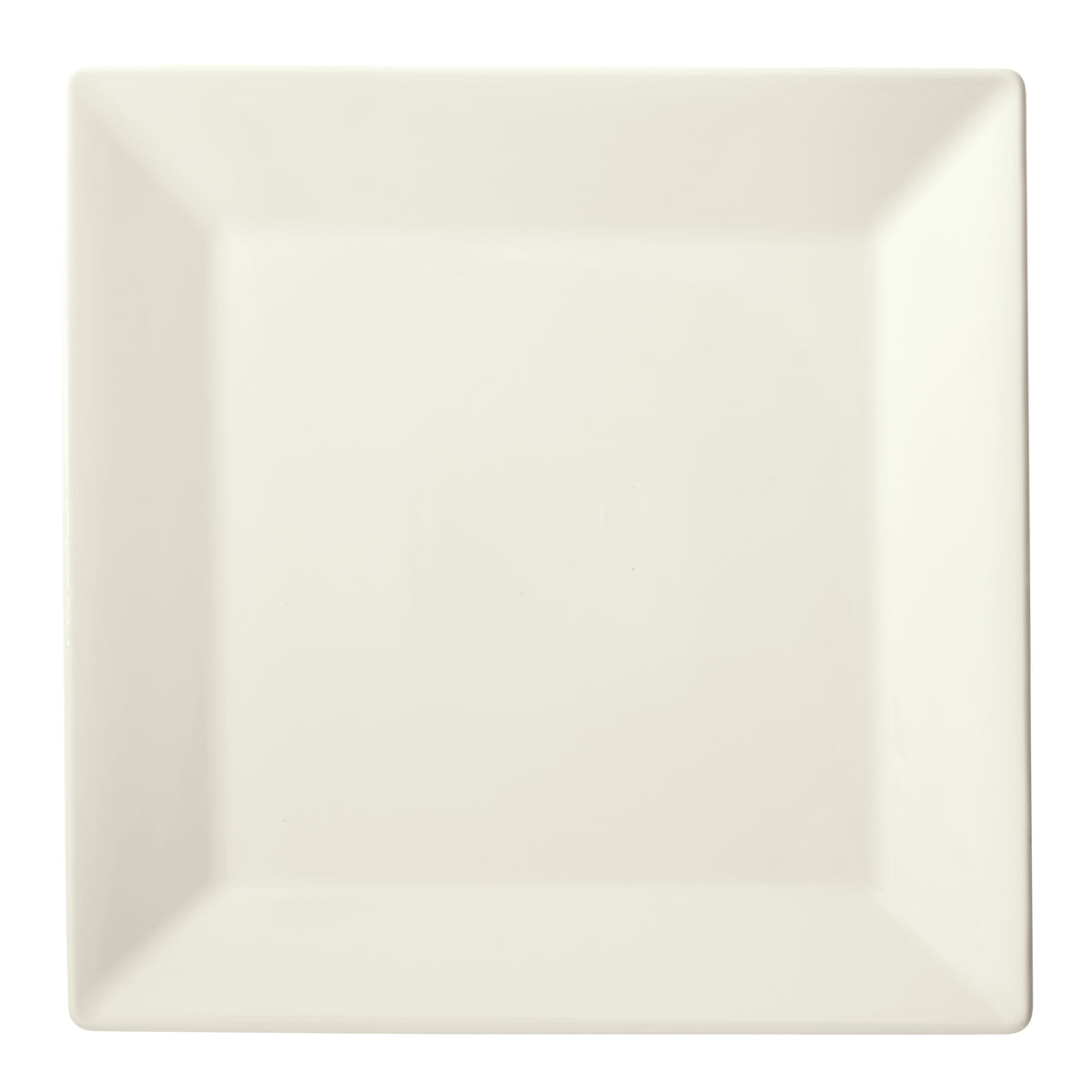 Winco RPS-12-AW 12" x 12" Square Porcelain China Plate, American White, 1 Dozen