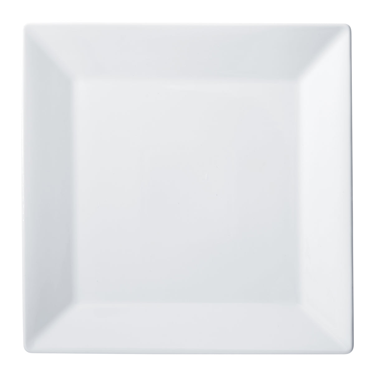 Winco RPS-12 Royalsquare Square Plate, 12" L x 12" W x 1" H Porcelain White Dinnerware, - 1 Dozen