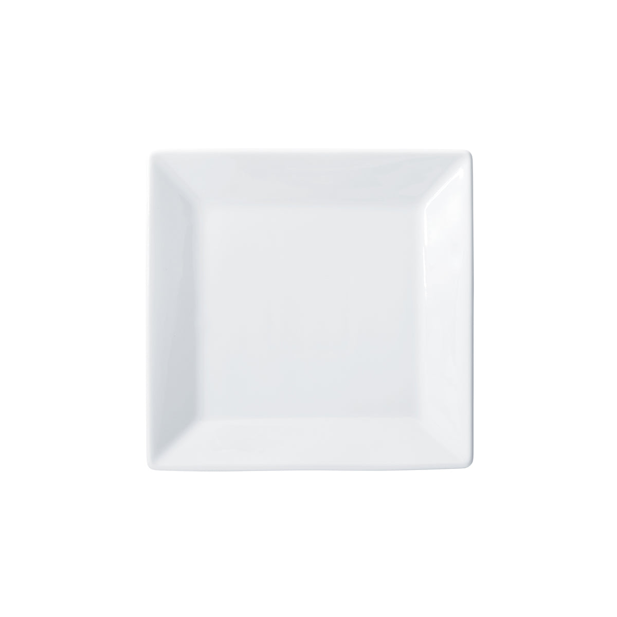 Winco RPS-7 Royalsquare Porcelain Plate, 7" x 7" Square White Dinnerware, 1 Dozen