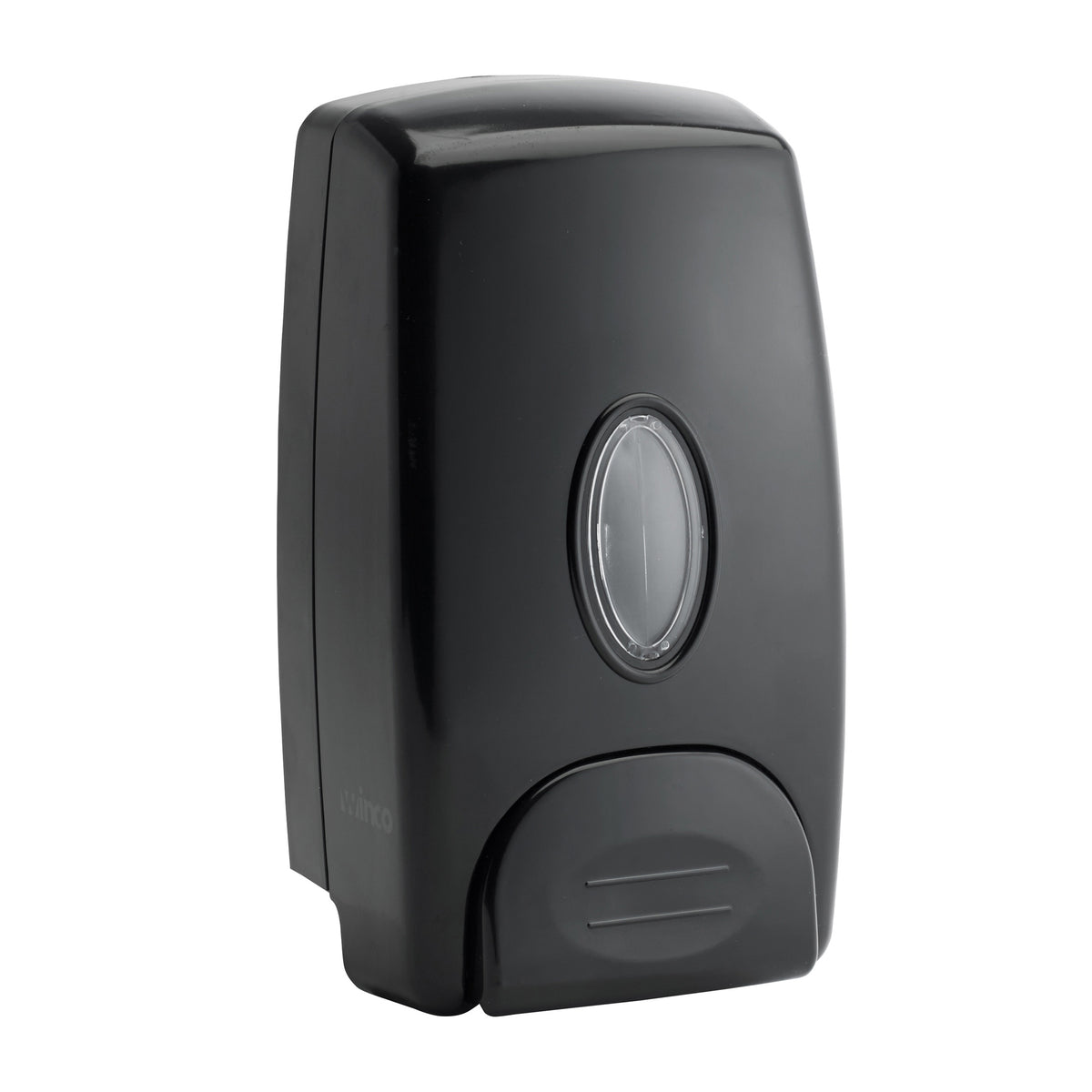 Winco SD-100K Black 1 Liter Black Manual Soap Dispenser, Wall Mount | 30 - 39 oz