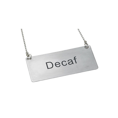 Winco SGN-202 Beverage Chain Sign "Decaf"