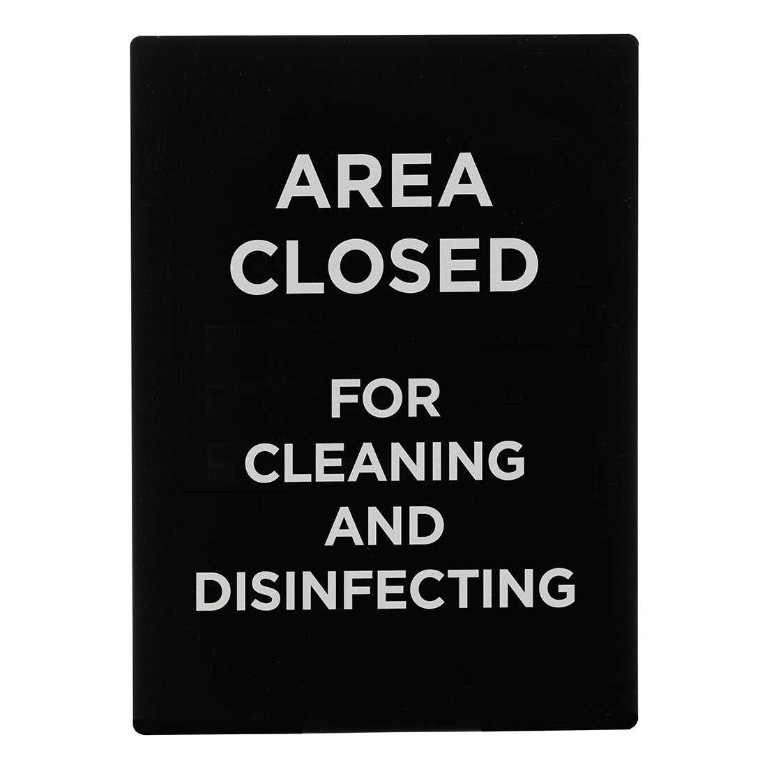 Winco SGN-807 Area Closed for Cleaning and Disinfecting Stanchion Frame Sign | 8.5" Wide