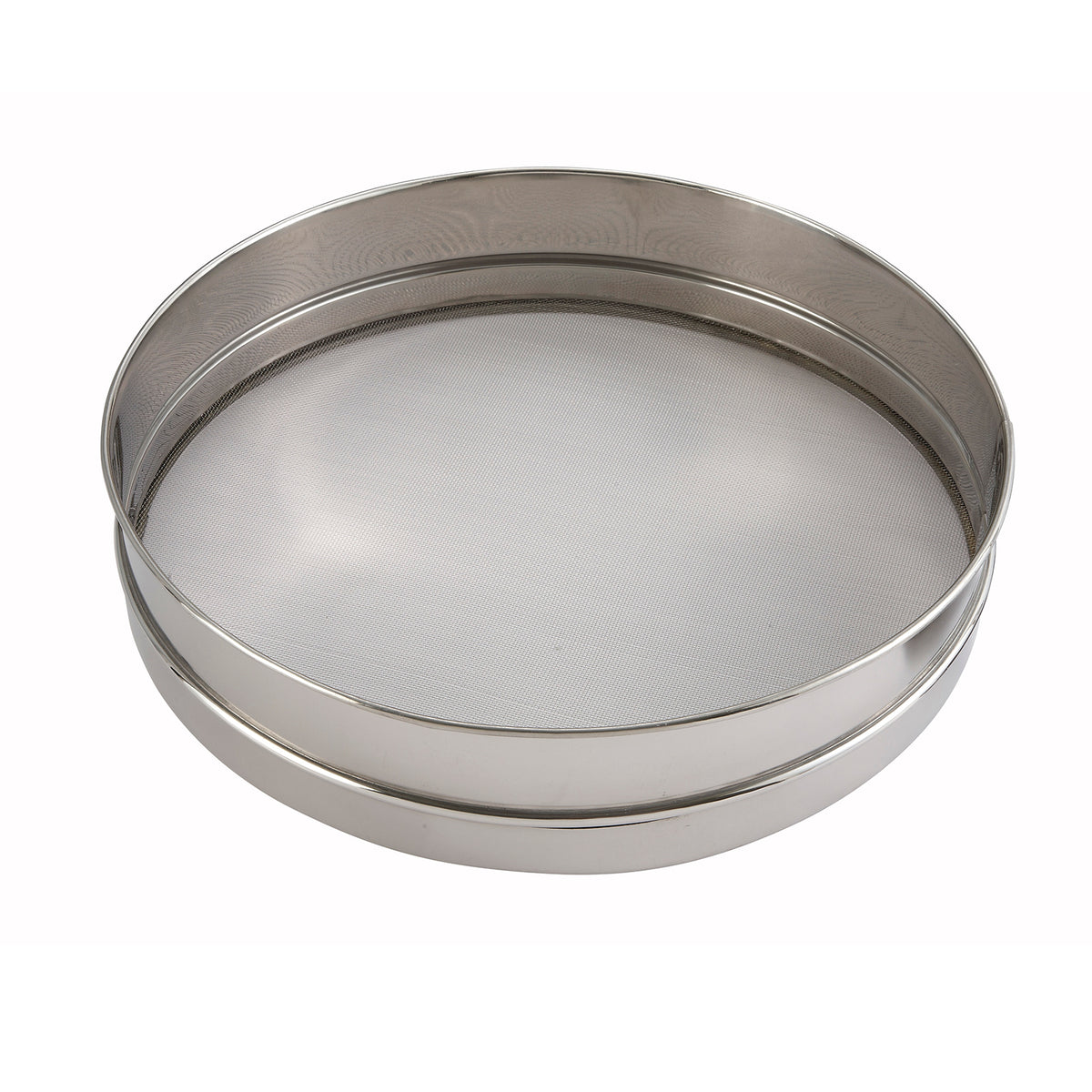 Winco SIV-12 12" x 3" Stainless Steel Rim Round Sieve