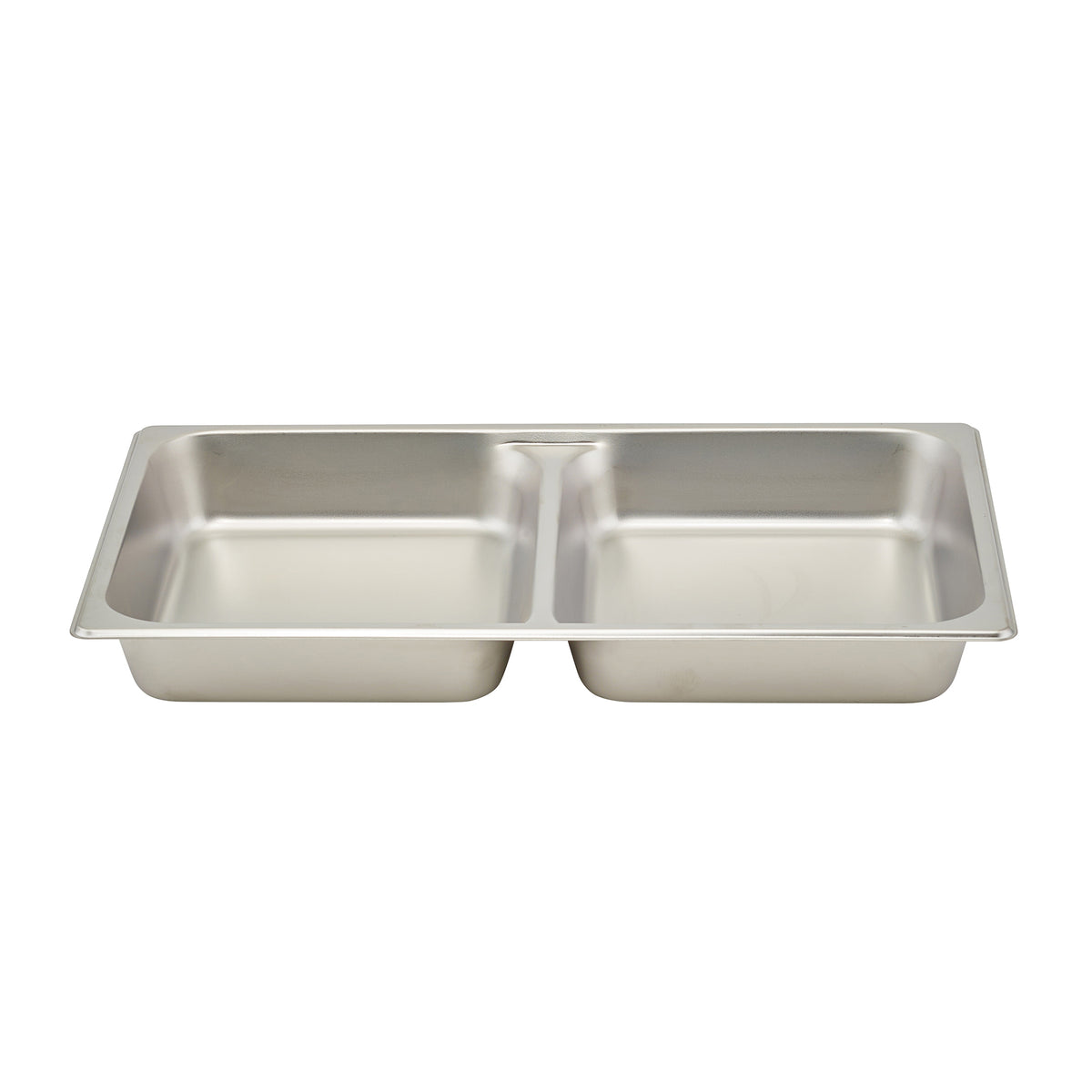 Winco SPFD2 2 1/2" Deep Full Size Standard Weight Stainless Steel Divided Steam Table Pan