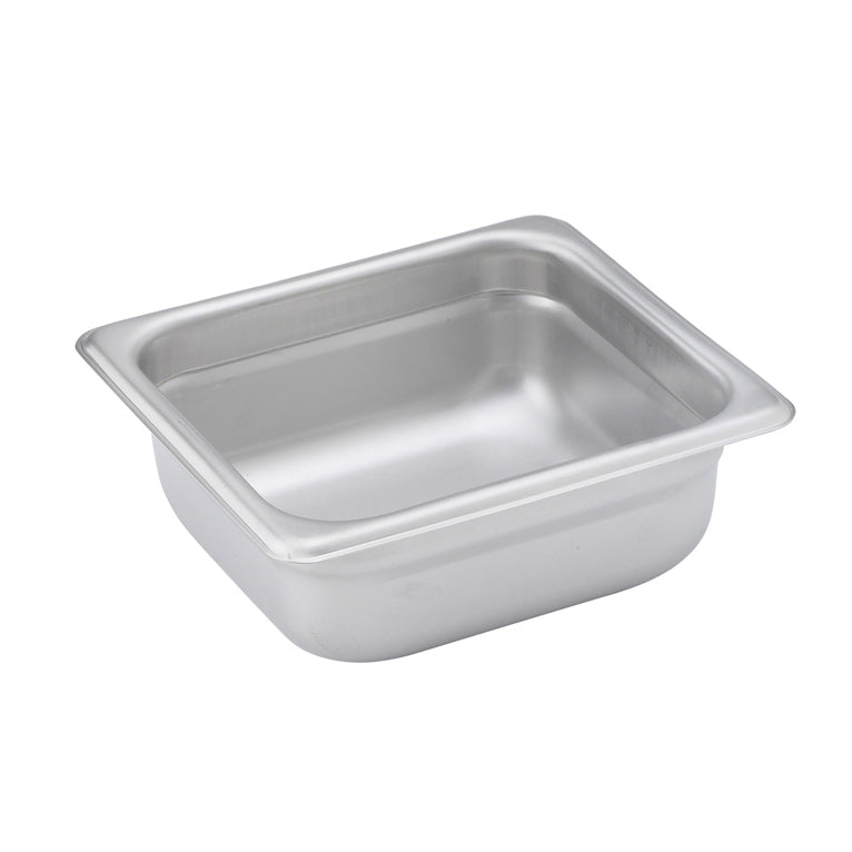 Winco SPJM-602 24 Gauge 2 1/2" 1/6 Size Solid Anti-Jam Steam Table Pan