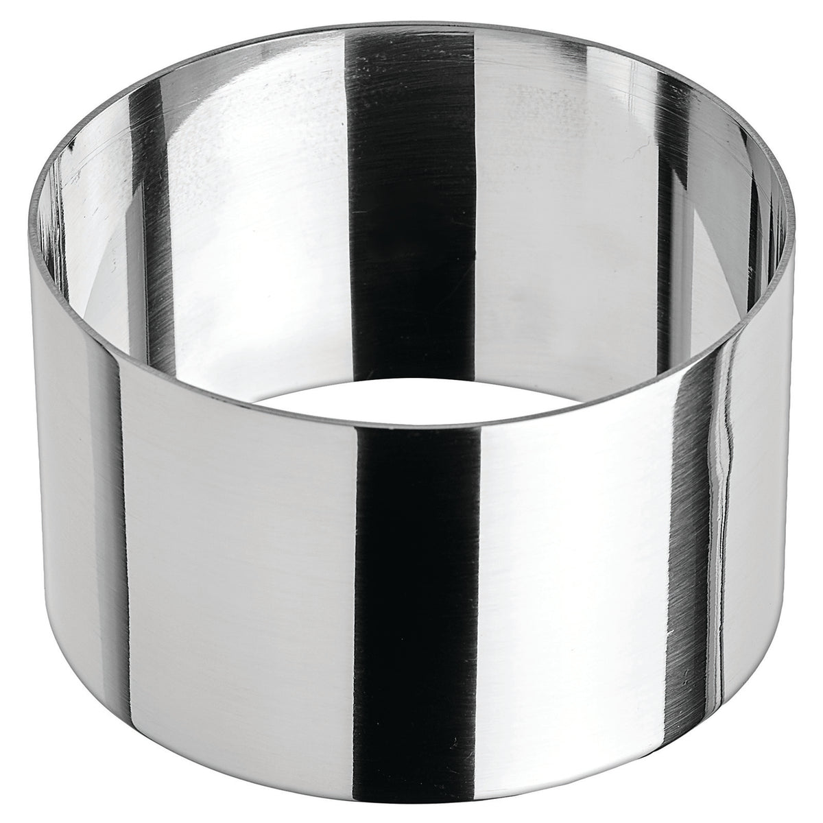 Winco SPM-31R 3" x 1-3/4" Round Stainless Steel Culinary Pastry Mold / Dishwasher Safe