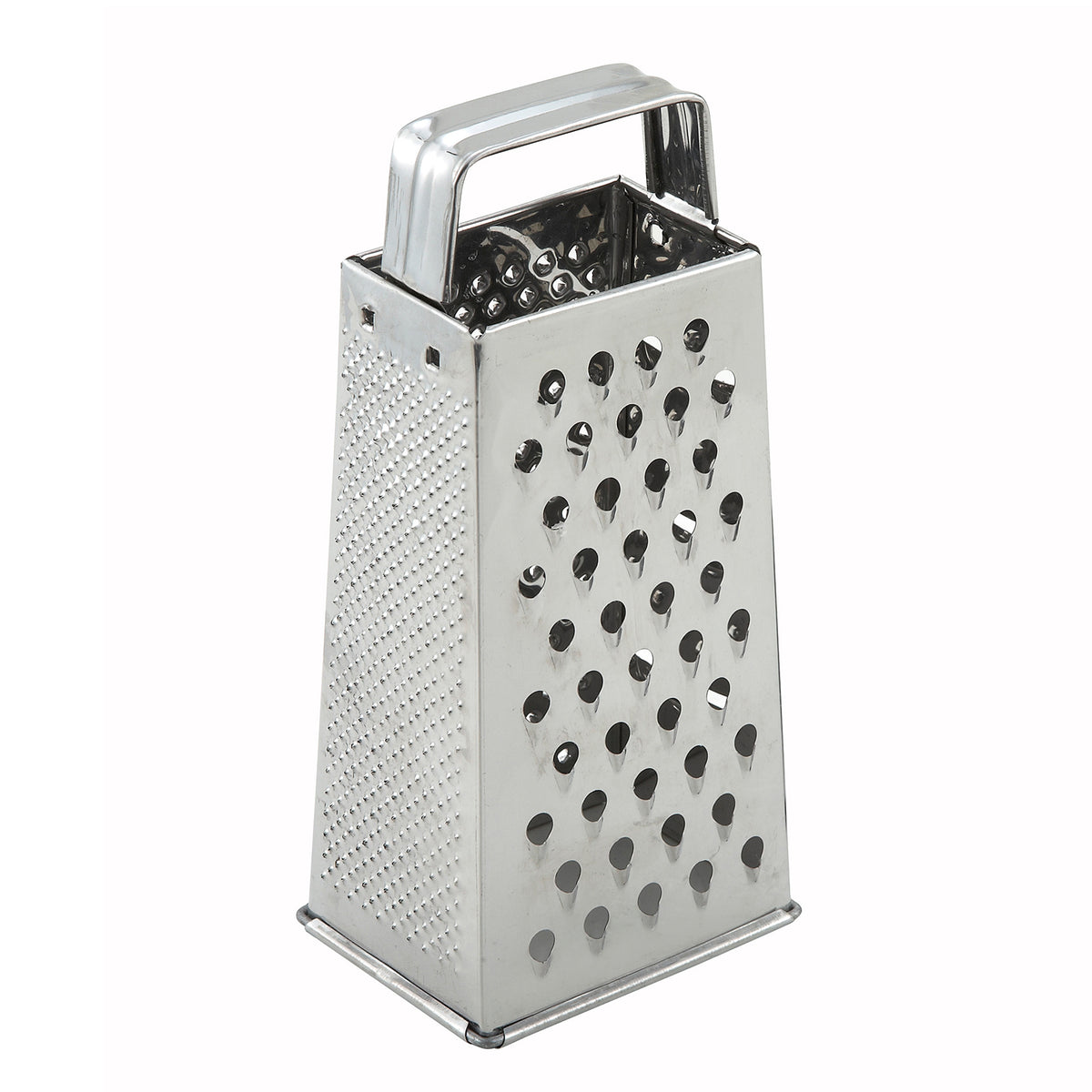 Winco SQG-1 Stainless Steel Tapered Box Cheese Grater w/ Handle, 4" x 3" x 9" | all stainless steel