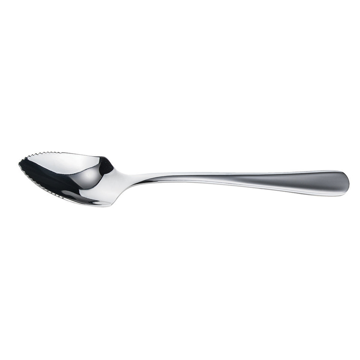 Winco SRS-6 Grapefruit Spoon, 6-1/4" (5-6" Length), Heavy, Serrated Edge, Stainless Steel - 1 Dozen | stainless steel (unspecified)