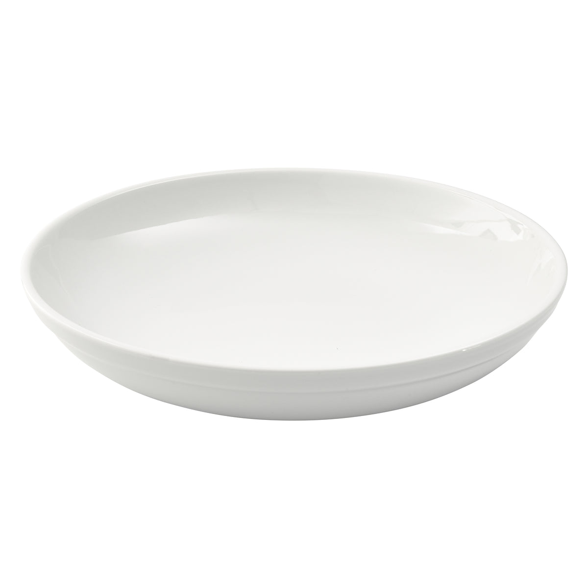 Winco SSB-48 Salad Bowl, 48 oz (1.5 qt), 10.5\" dia x 2.125\" H, round white porcelain - 1 Dozen