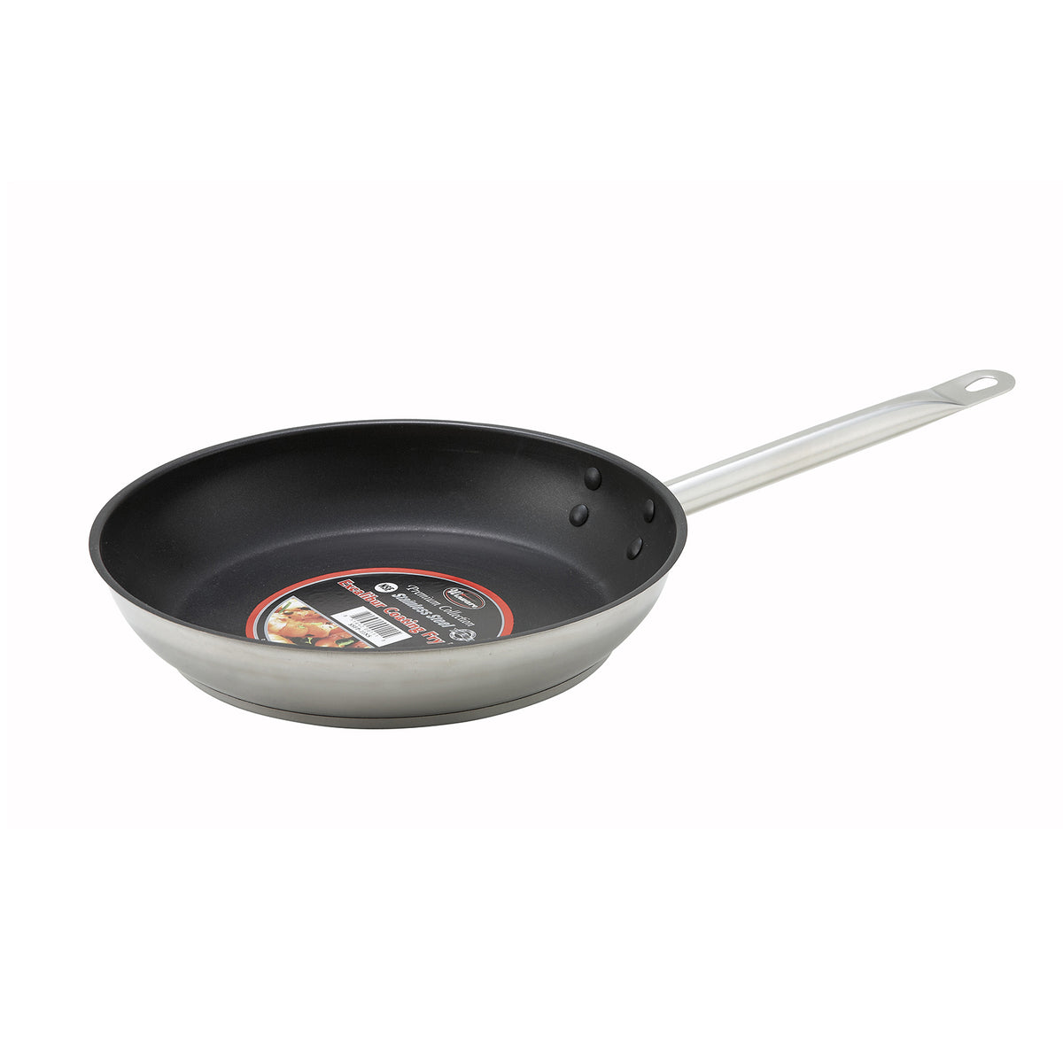 Winco SSFP-9NS 9 1/2" Non Stick Steel Round Premium Frying Pan w/ Solid Metal Handle | stainless steel, aluminum