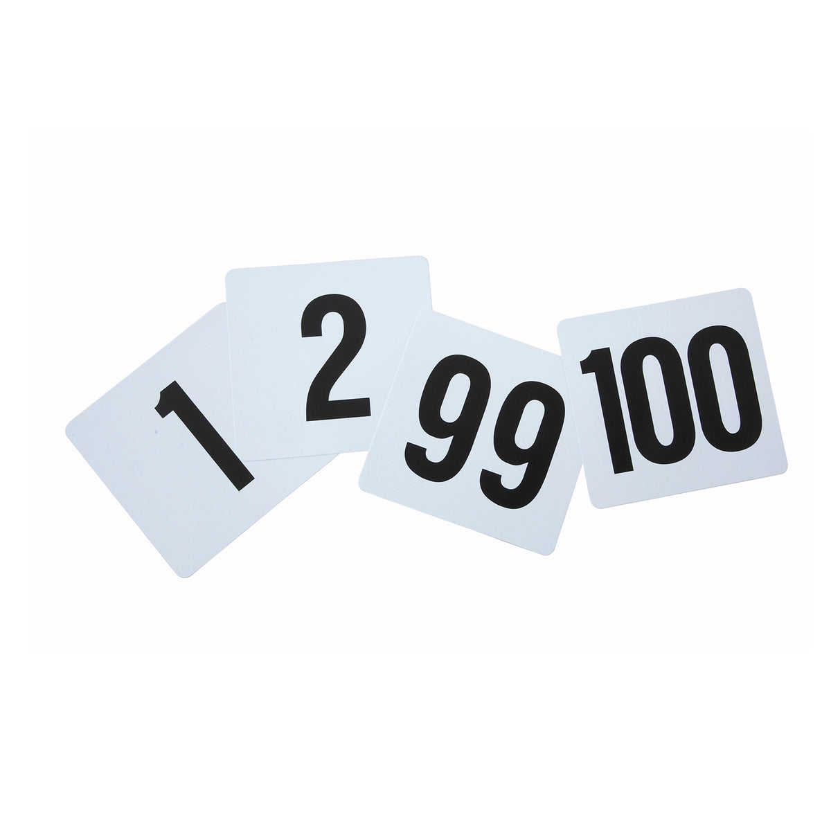 Winco TBN-100 Restaurant Table Numbers Set, 1-100 Plastic Numerals, 4" x 3-3/4" Size