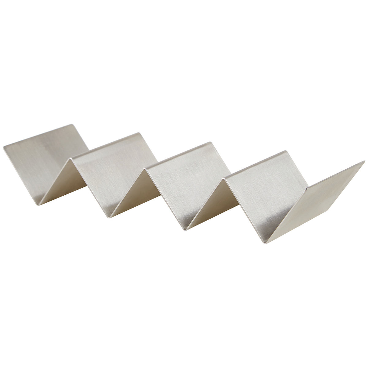 Winco TCHS-34 Taco Holder, 11-3/8"L X 4"W X 2"H, Holds 3-4 Tacos, Stainless Steel