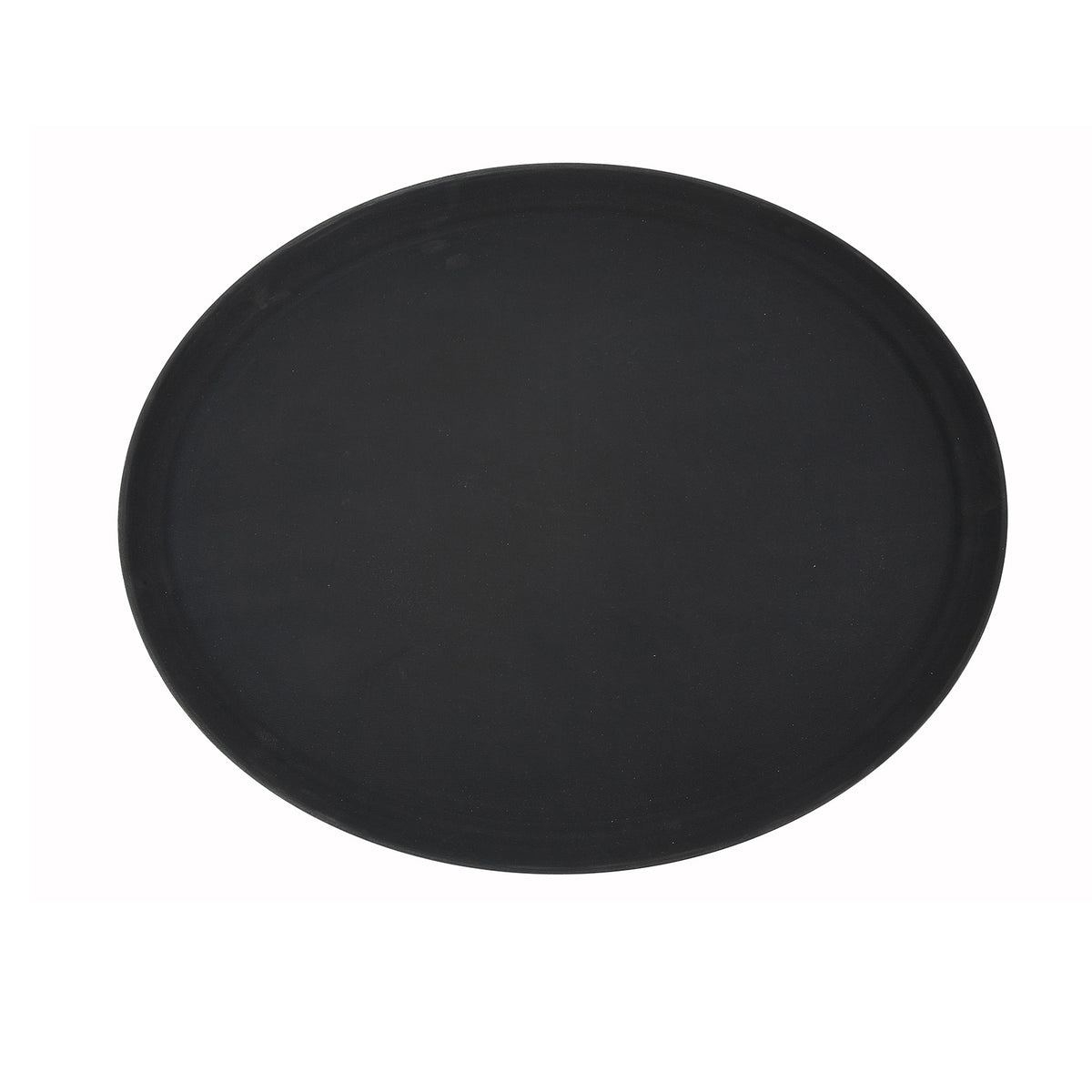 Winco TFG-2622K Oval Serving Tray, 26" x 22", Black Fiberglass, Non-Slip Surface, NSF Approved, Peel-Resistant