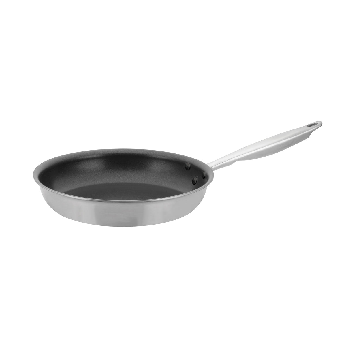 Winco TGFP-10NS Tri-Gen Stainless Steel 10-5/8" Tri-Ply Induction Ready Non-Stick Fry Pan | stainless steel, aluminum