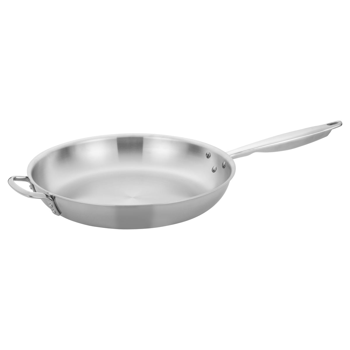 Winco TGFP-14 Tri-Gen Induction-Ready Fry Pan, Round, Riveted Handle | stainless steel, aluminum