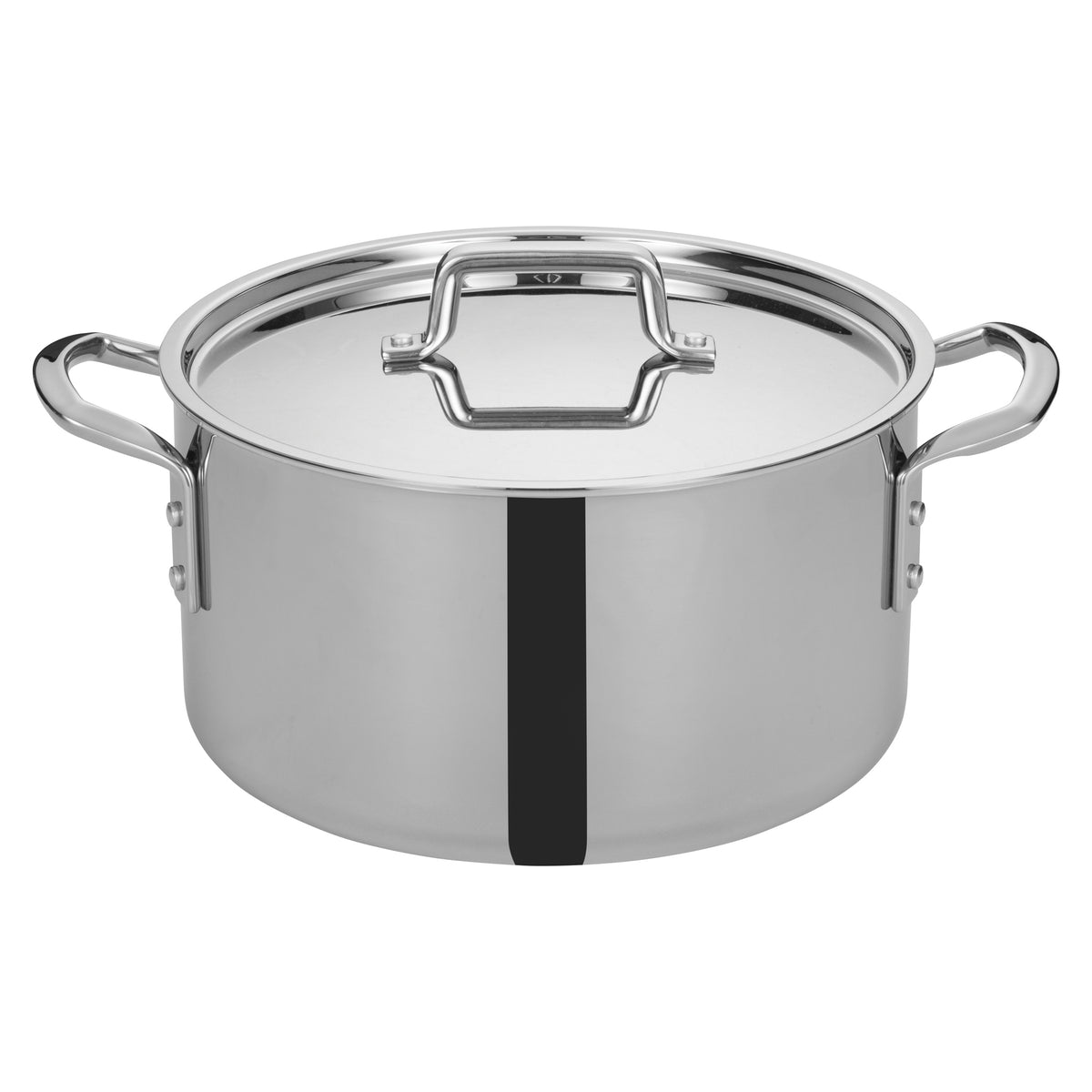 Winco TGSP-12 12 qt Tri-Gen Induction-Ready Stock Pot, 12" Dia. X 8-1/4"H, Round | stainless steel, aluminum