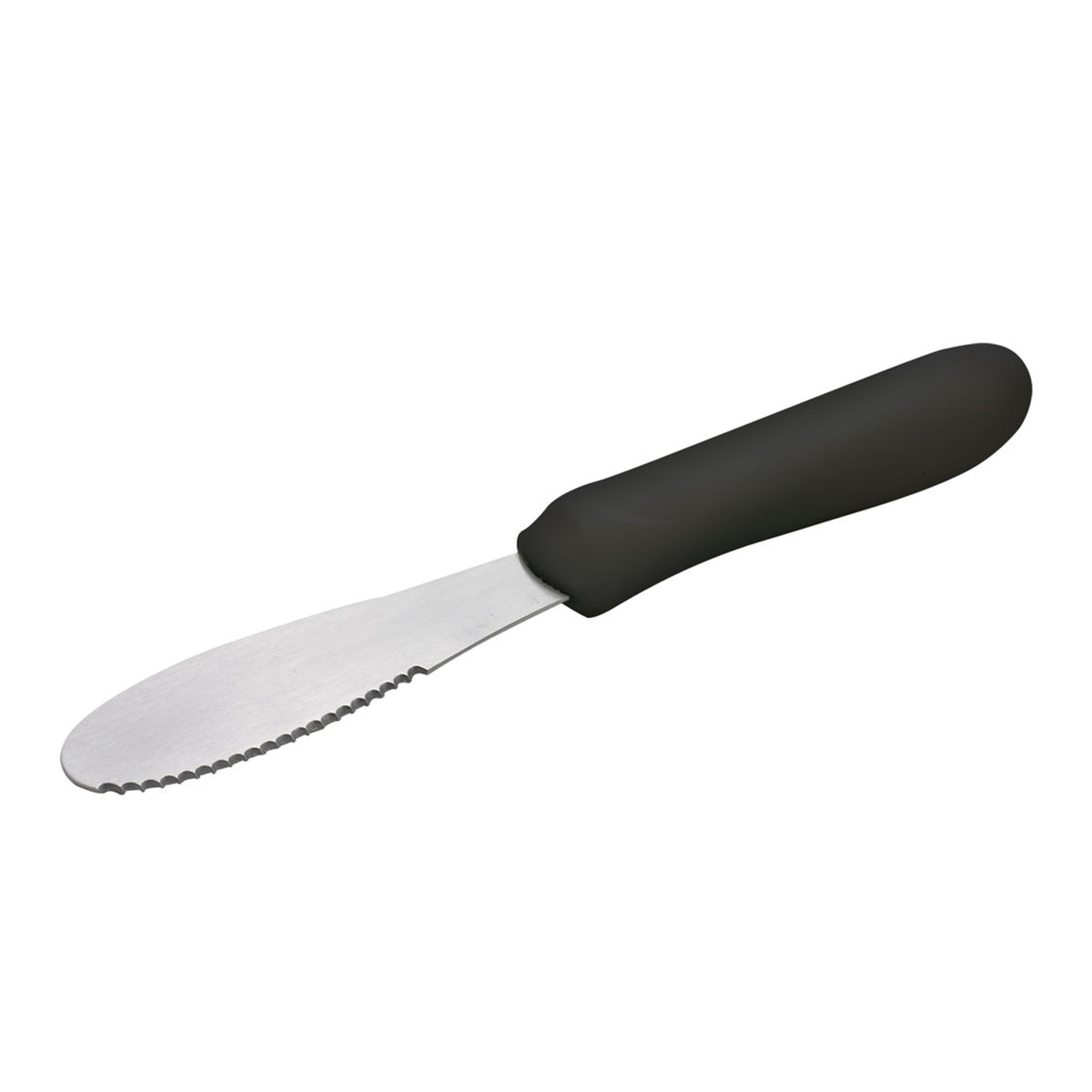 Winco TKP-31 3 5/8" Stainless Steel Sandwich Spreader w/ Black Handle