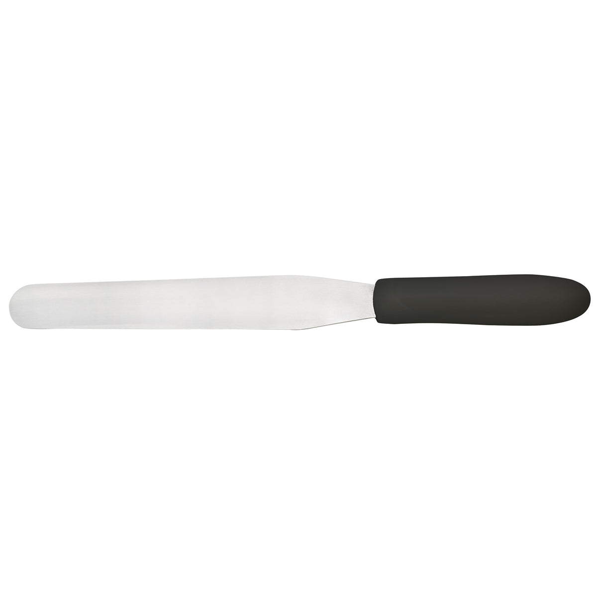 Winco TKPS-7 7-15/16" Stainless Steel Bakery Spatula w/ Polypropylene Black Handle