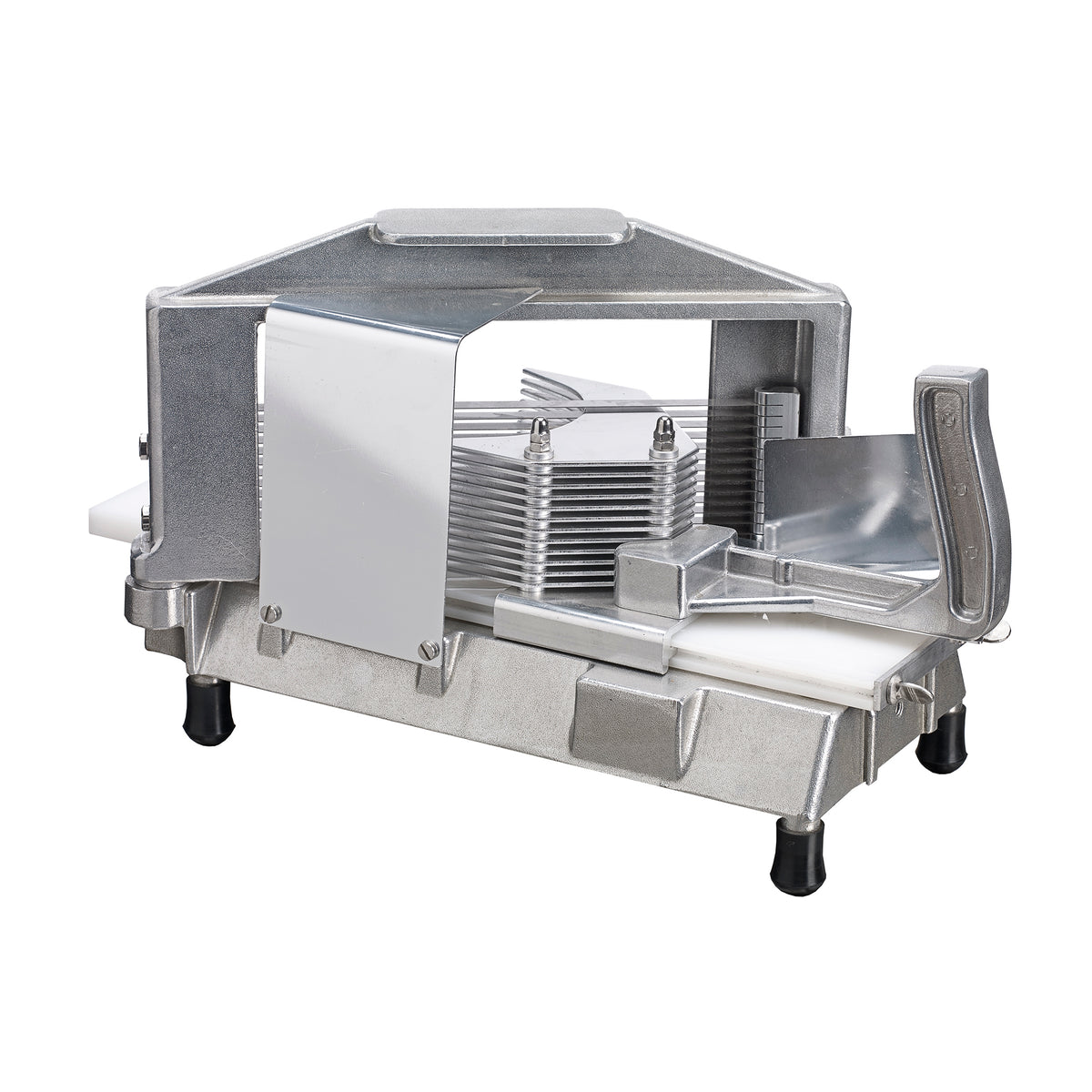 Winco TTS-250 Manual 1/4" Tomato Slicer, Cast Aluminum Frame, Straight Stainless Steel Blade