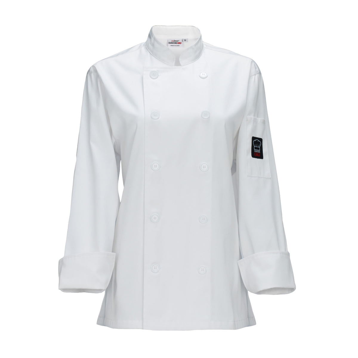 Winco UNF-7WL Beacon Women'S Chef Jacket, Tapered Fit, white, large | poly/cotton