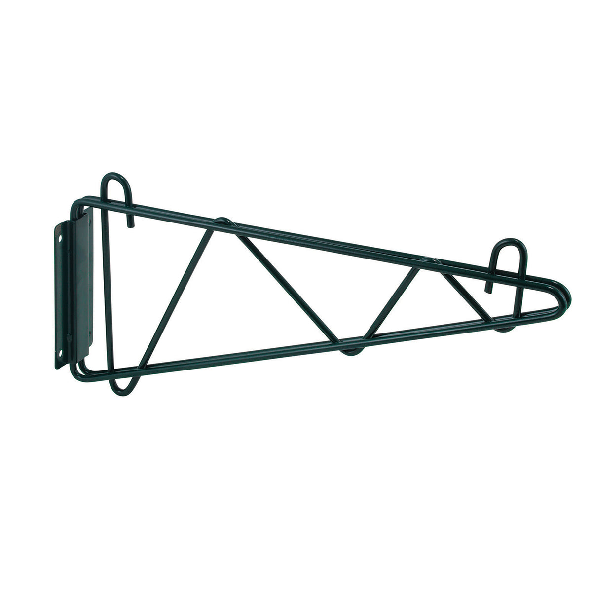 Winco VEXB-21 Wire Shelf Wall Mount Brackets, 21" Deep, Epoxy Coated Green Finish - 1 Pair