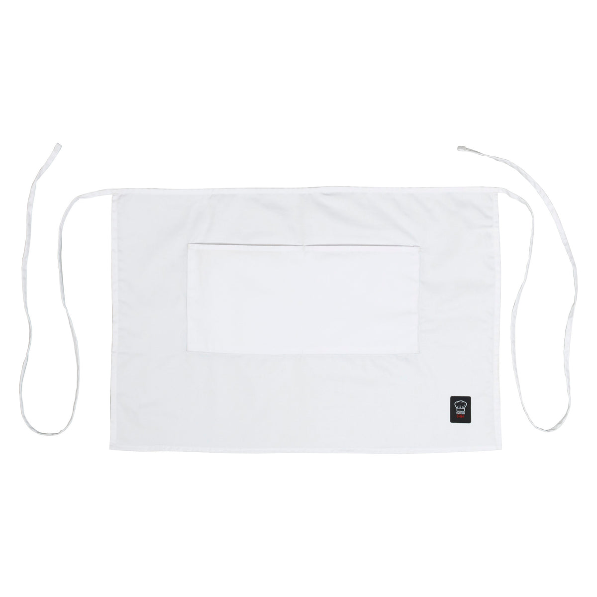 Winco WA-2819W Bistro Apron, 28"L X 19"W (2) Pockets, Machine Wash And Dry, white | poly/cotton