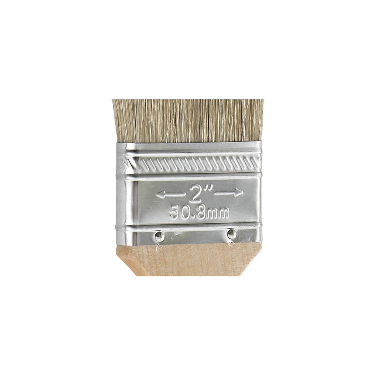 Winco WBR-25 2-1/2" Boar Hair Flat Pastry Brush - Wooden Handle / Metal Ferrule
