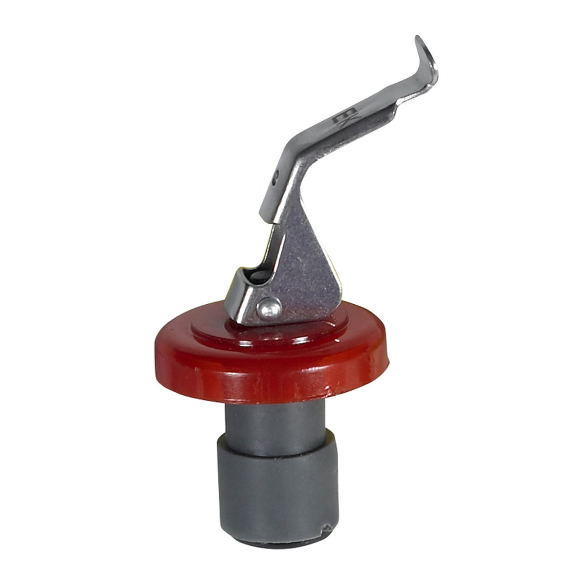 Winco WBS-R Wine Bottle Stopper, Thermoplastic Cork, Steel Clip, Red Collar, 750ml Bottles - 1 Dozen | stainless steel