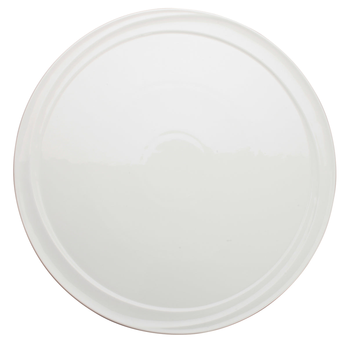 Winco WDP007-103 Dinnerware Plate, 12" Round Porcelain, Bright White, Narrow Rim - 12/Case
