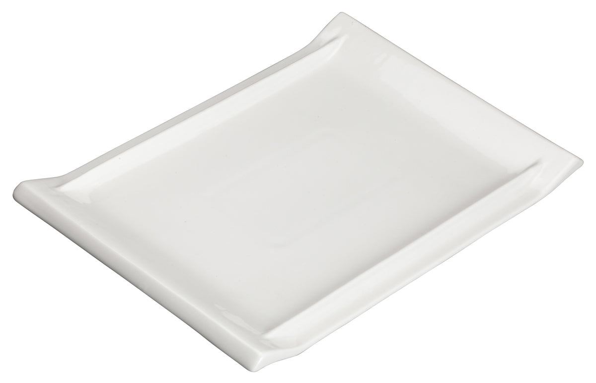 Winco WDP017-114 Tallaro Porcelain Platter 15-5/8" x 10-5/8", Narrow Rim, Dishwasher Safe - 12/Case