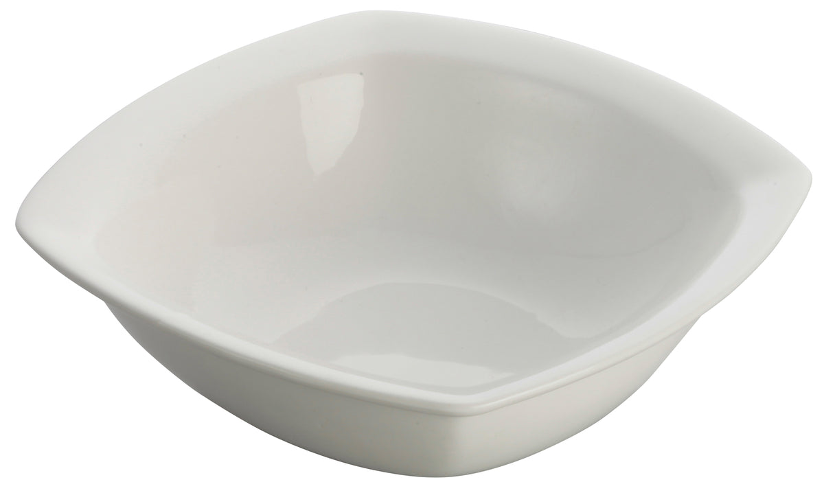Winco WDP020-101 Kester Bright White 5-1/2" Square Porcelain Bowl, Dishwasher Safe - 36/Case