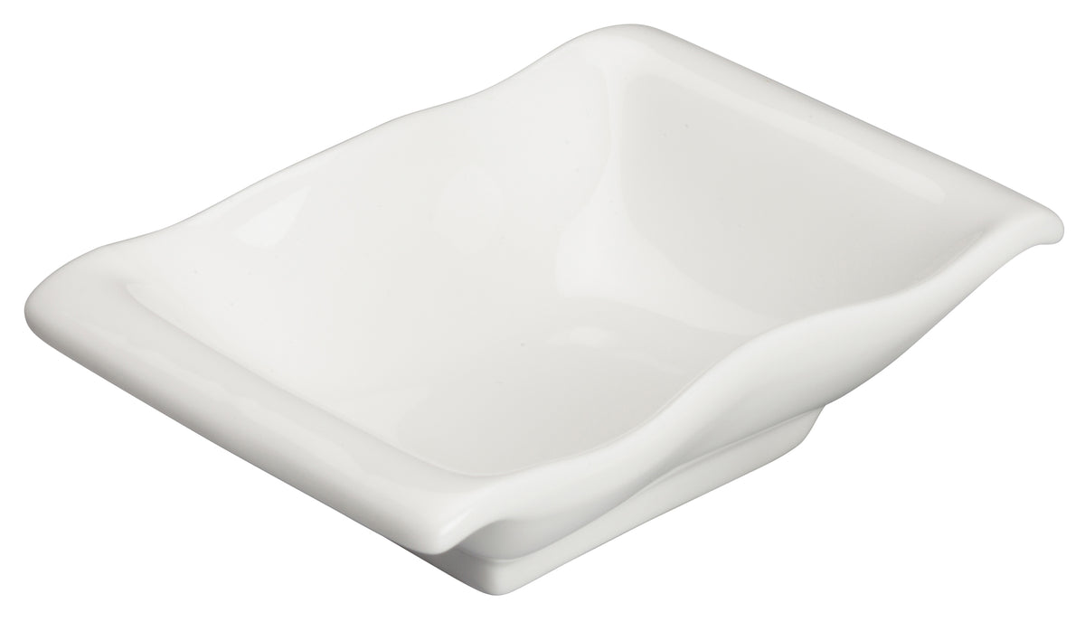 Winco WDP021-107 Mescalore White Rectangular Porcelain Dish, General, 5-1/4" x 3-7/8", 4 oz - 36/Case