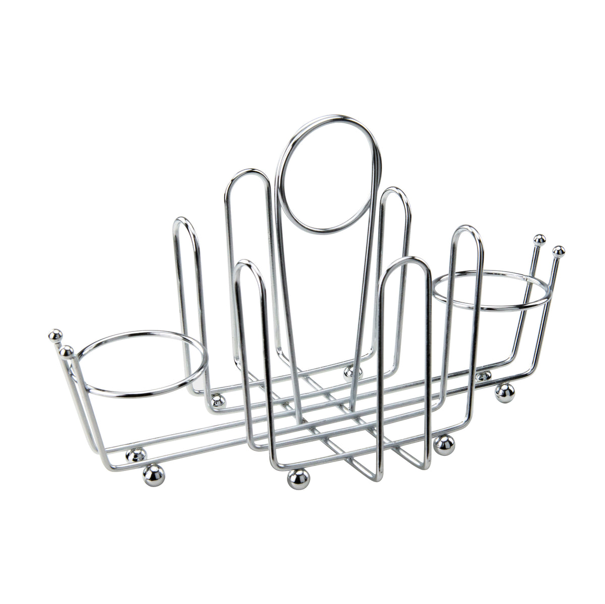 Winco WH-1 Condiment Holder, Chrome Plated Wire with Ball Feet & Center Clip | chrome plated metal