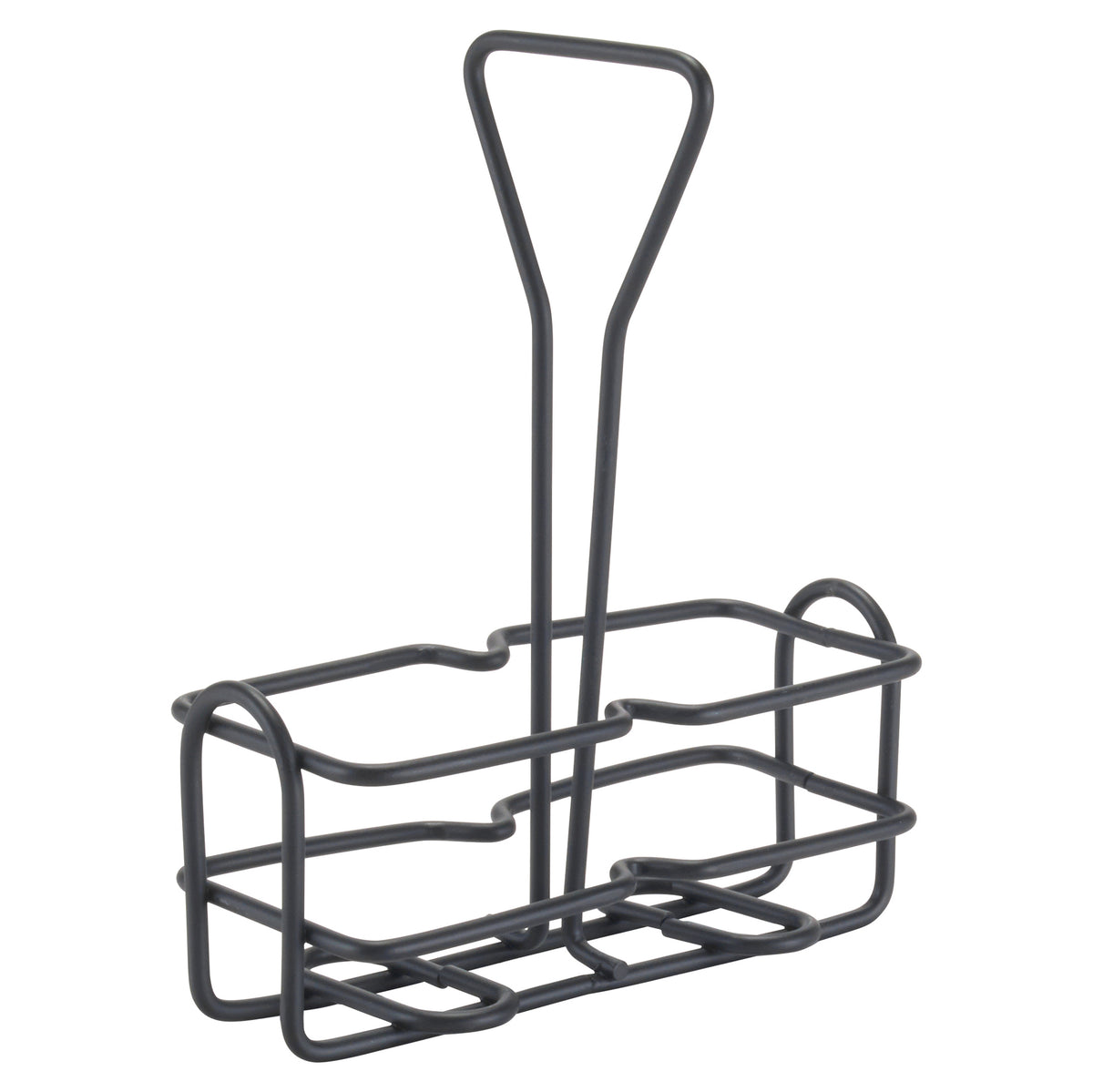 Winco WH-3K Oil & Vinegar Cruet Rack, Black Wire - Holds (2) 6 oz. Containers (G-104) | metal