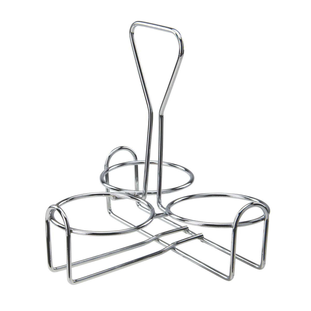 Winco WH-4 3 Ring Condiment Jar Holder | chrome plated metal