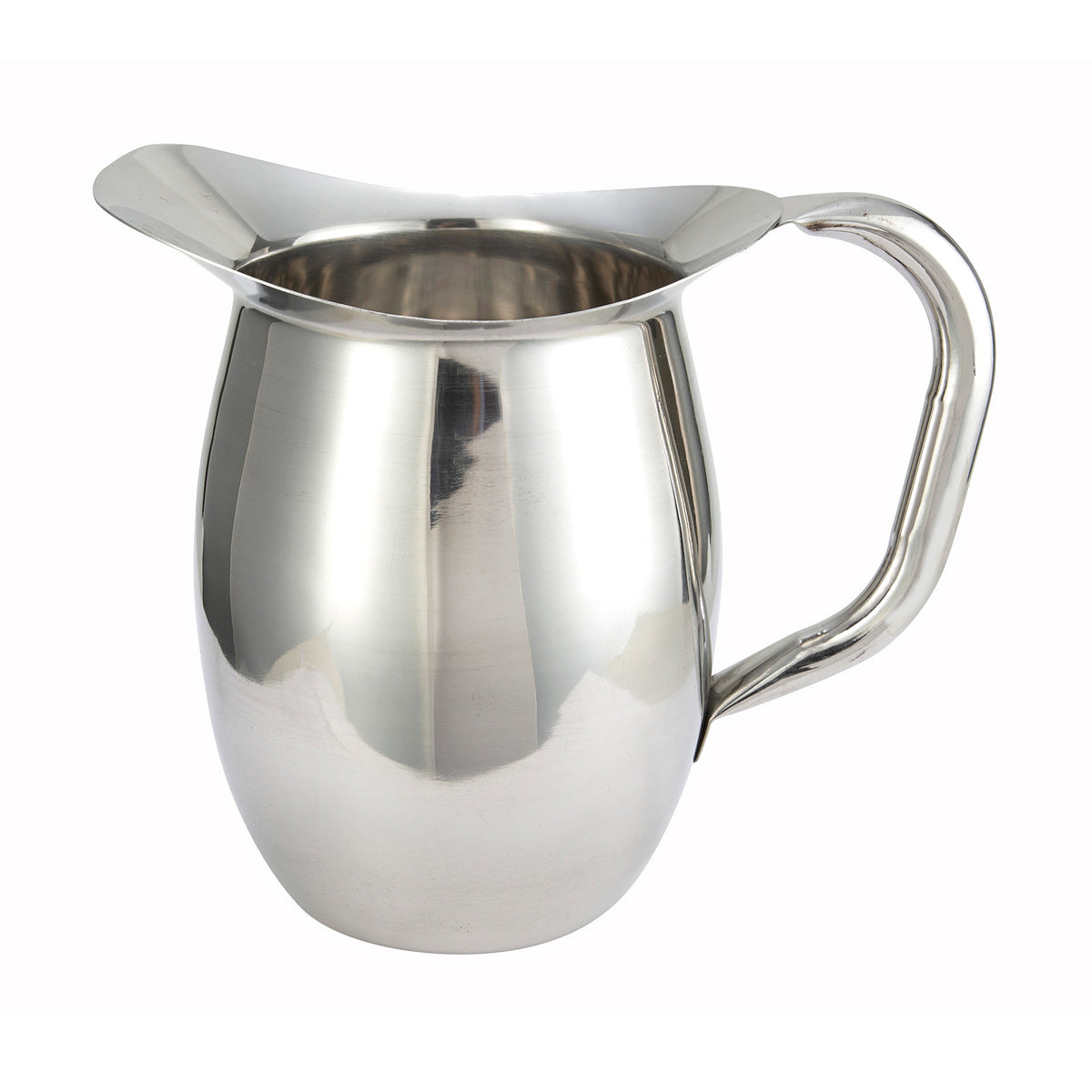 Winco WPB-3 96 oz. Deluxe Bell Pitcher, Heavy Weight Stainless Steel / Mirror Finish | 96 - 128 oz