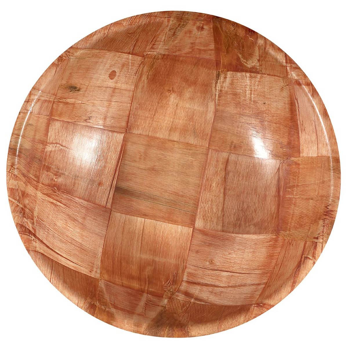 Winco WWB-10 10" Round Salad Bowl, Woven Wood