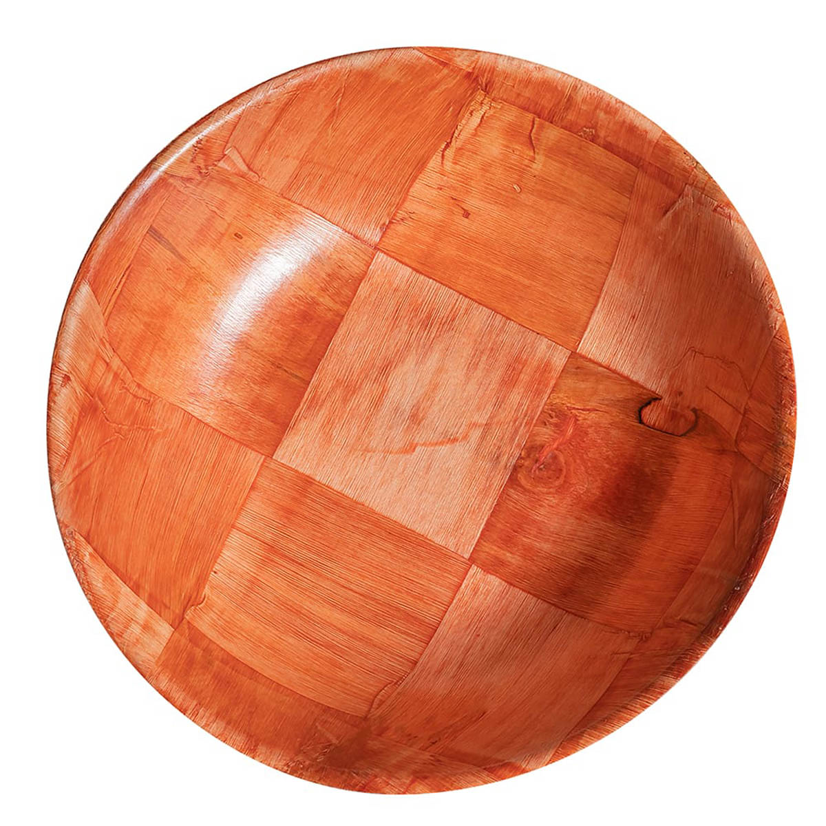 Winco WWB-8 8" Round Salad Bowl, Woven Wood