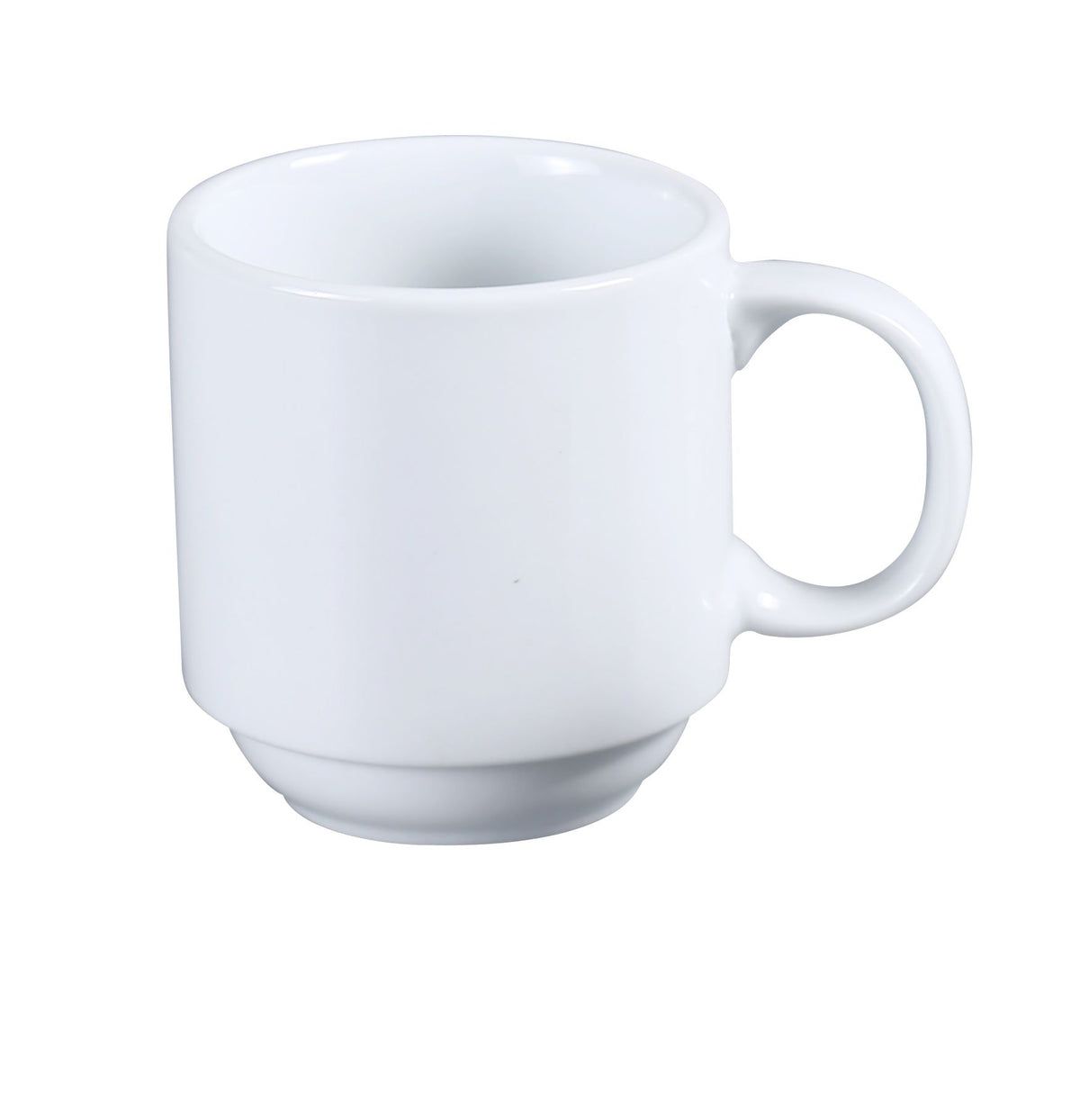 Yanco AC-12-P China Mug - 12 Oz Super White Porcelain, 3-1/2" Dia x 3-1/2" H, Stackable - Case of 36