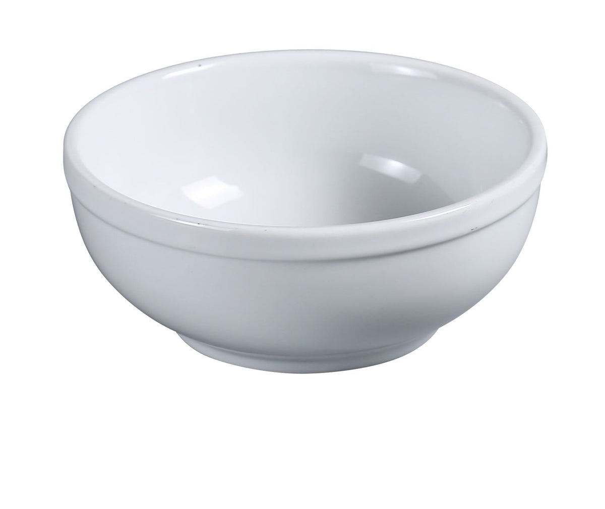Yanco AC-24 - 5" Super White Round Porcelain Nappy Bowl, 10 oz, Dishwasher Safe - Case of 36