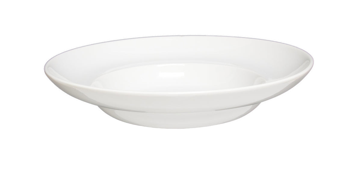 Yanco AC-310 - 18 oz Pasta Bowl, 10-1/2" Dia x 2" H, Round White Porcelain, Safe - Case of 12